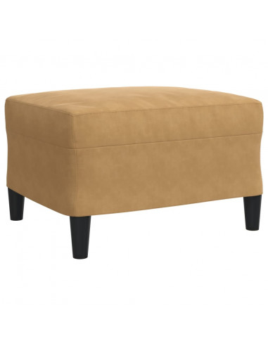 Set di Divani 3 pz con Cuscini Marrone in Velluto