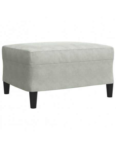 Set di Divani 4 pz con Cuscini Grigio Chiaro in Velluto