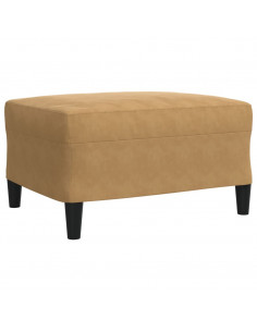 Set di Divani 4 pz con Cuscini Marrone in Velluto