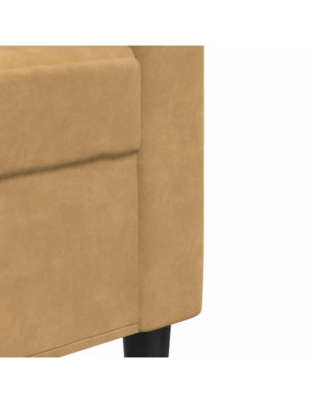 Set di Divani 4 pz con Cuscini Marrone in Velluto