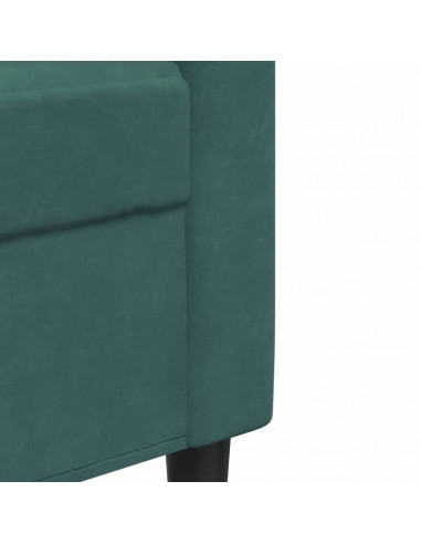 Set di Divani 4 pz con Cuscini Verde scuro in Velluto