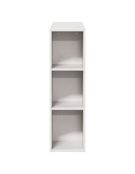 Testiera con Ripiani Bianca 90 cm in Legno Massello di Pino