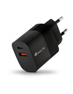 NGS CARICATORE DA PARETE ULTRAVELOCE DA 45W CON 2 PORTE: USB-C + USB-A