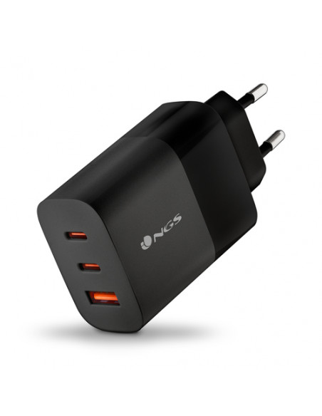 NGS CARICATORE DA PARETE ULTRAVELOCE DA 65 W CON 3 PORTE: 2 USB-C + USB-A