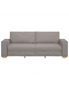 Poltrona Divano Grigia Chiara 59 cm Tessuto Taupe 2