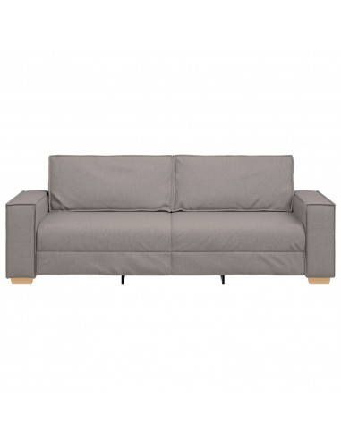 Poltrona Divano Grigia Chiara 59 cm Tessuto Taupe