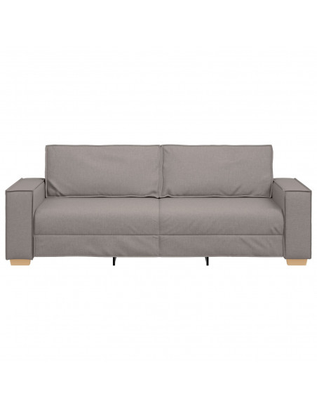 Poltrona Divano Grigia Chiara 59 cm Tessuto Taupe