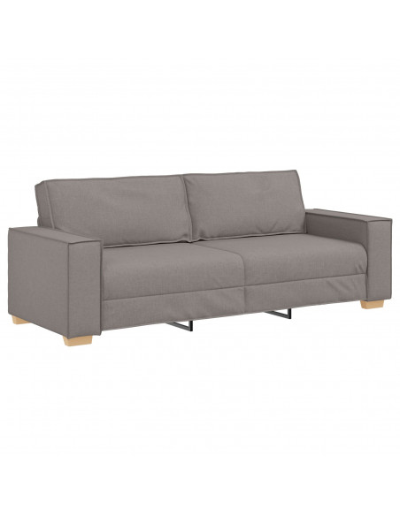 Poltrona Divano Grigia Chiara 59 cm Tessuto Taupe