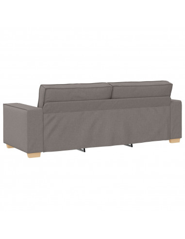 Poltrona Divano Grigia Chiara 59 cm Tessuto Taupe