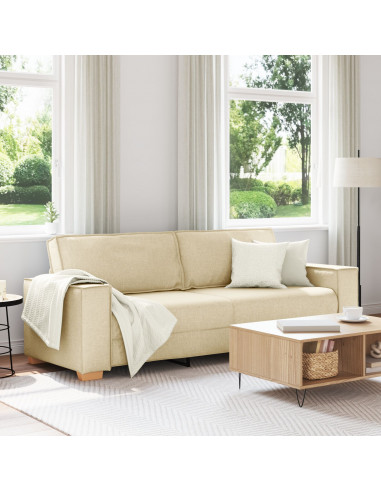 Sedia Divano  Grigio Chiaro 59 cm Tessuto Panna