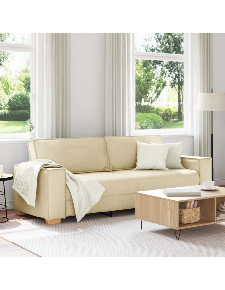 Sedia Divano  Grigio Chiaro 59 cm Tessuto Panna