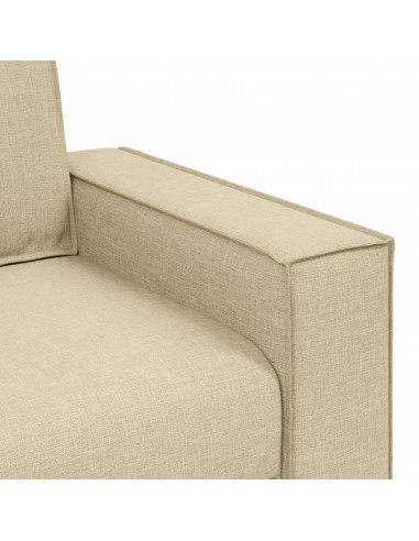 Sedia Divano  Grigio Chiaro 59 cm Tessuto Panna