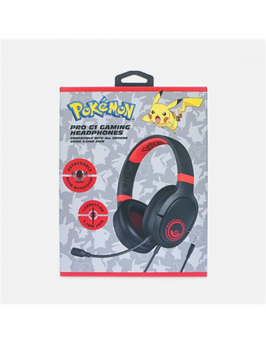 POKEMON BLACKRED GAMING HEADPHONE