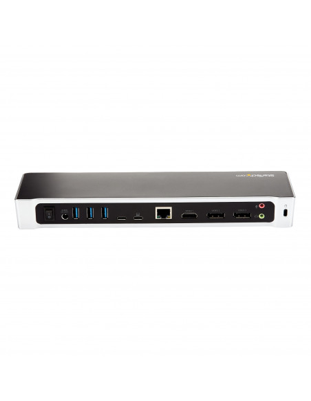 StarTech.com Docking Station USB-C per triplo monitor UHD 4K, Mac e Windows, Dock USB C a HDMI e DisplayPort, Hub a 5 porte USB 