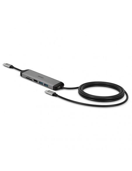 Lindy 43326 replicatore di porte e docking station per laptop Cablato USB 3.2 Gen 1 (3.1 Gen 1) Type-C Nero, Grigio
