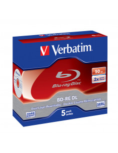 Verbatim BD-RE DL 50GB 2 x 5 Pack Jewel Case 5 pz 2