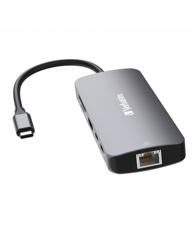 Verbatim CMH-09 USB tipo-C 10000 Mbit/s Argento