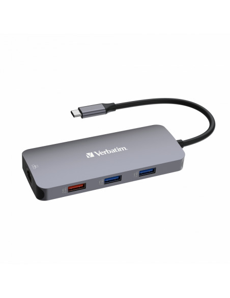 Verbatim CMH-09 USB tipo-C 10000 Mbit/s Argento