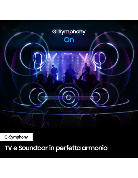 Samsung Soundbar HW-Q600C/ZF Serie Q, 9 speaker, Wireless Dolby Atmos, Audio a 3.1.2 canali, Q-Simphony, Compatibile con Alexa e
