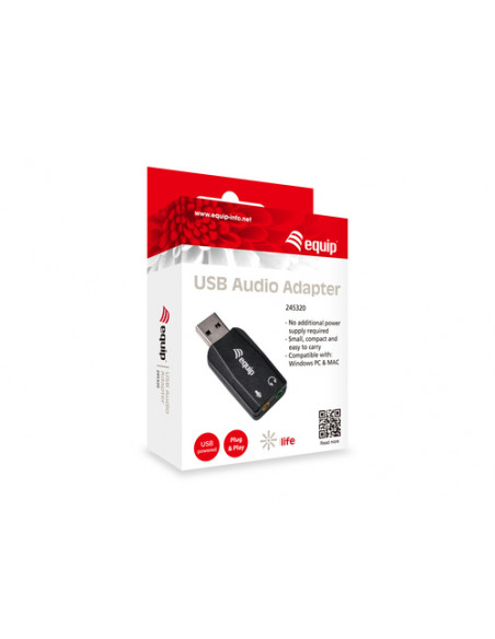 Equip 245320 replicatore di porte e docking station per laptop USB tipo A Nero