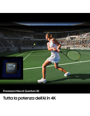 Samsung Series 8 TV QE98Q80CATXZT QLED 4K, Smart TV 98" Processore Neural Quantum 4K, SuperSlim Design, Carbon Silver 2023