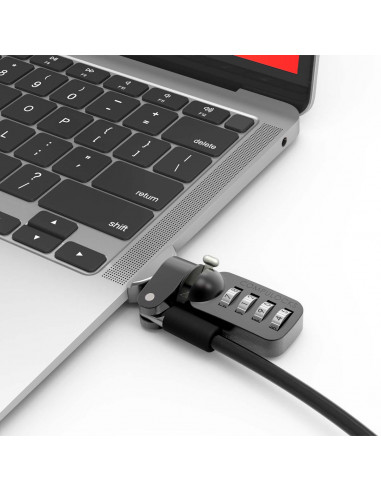 Compulocks MACBOOK AIR T-SLOT LEDGE LOCK ADAPTER WITH COMBINATION CABLE LOCK cavo di rete