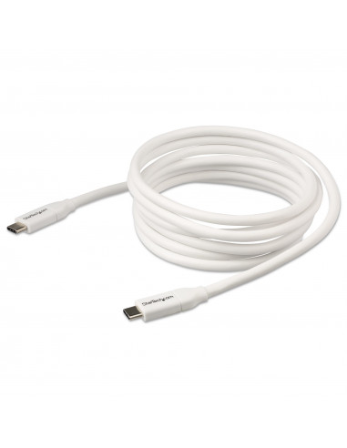 StarTech.com Cavo USB-C a USB-C con PD 5A - M/M - Bianco da 2m - USB 2.0 - Certificato USB-IF