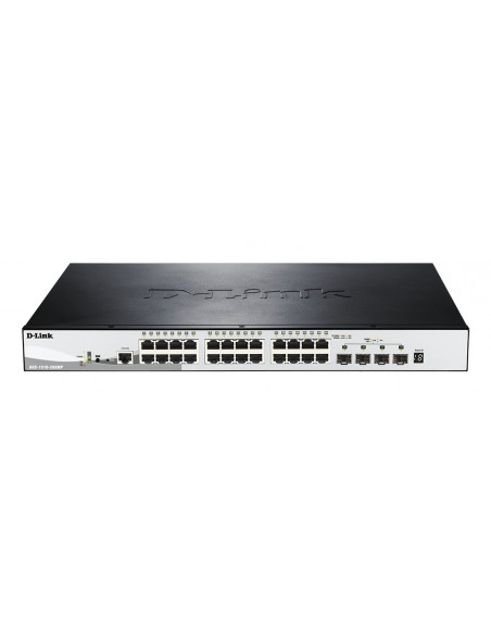 D-Link DGS-1510-28XMP Gestito L2/L3 Gigabit Ethernet (10/100/1000) Supporto Power over Ethernet (PoE) Nero, Grigio