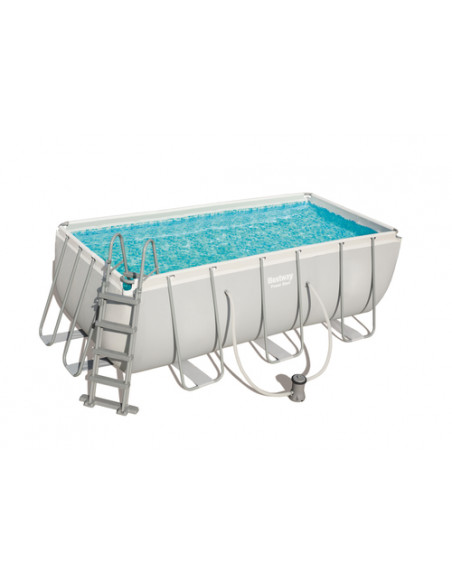 Bestway Power Steel 56456 piscina fuori terra Piscina con bordi Piscina rettangolare 8124 L Blu, Grigio