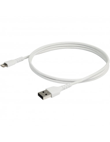 StarTech.com Cavo da USB-A a Lightening bianco da 1m di colore bianco - Robusto e resistente cavo di alimentazione/sincronizzazi