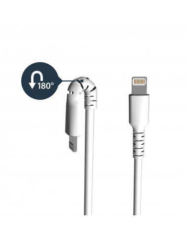 StarTech.com Cavo da USB-A a Lightening bianco da 1m di colore bianco - Robusto e resistente cavo di alimentazione/sincronizzazi