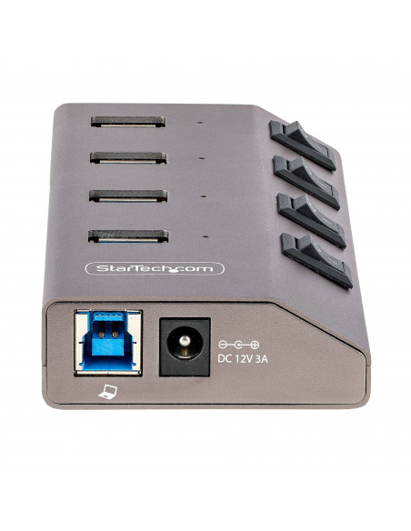 StarTech.com Hub USB-C Autoalimentato a 4 Porte con Interruttori Individuali - Multipresa USB 3.0 5Gbps per Notebook e PC Deskto
