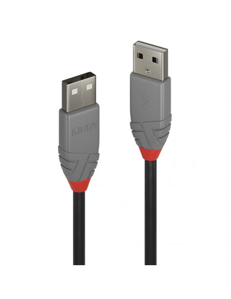 Lindy 36691 cavo USB USB 2.0 0,5 m USB A Nero, Grigio