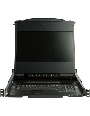 StarTech.com Console KVM per Armadio Rack - Monitor LCD 17" 1080p - KVM Switch DVI/VGA - Montabile a Rack su doppia guida - Cass