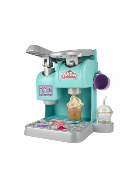 Play-Doh Kitchen Creations La Caffetteria Super Colorata di , playset con 20 accessori e 8 vasetti di pasta modellabile atossica