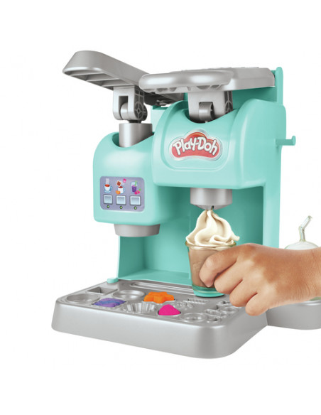 Play-Doh Kitchen Creations La Caffetteria Super Colorata di , playset con 20 accessori e 8 vasetti di pasta modellabile atossica