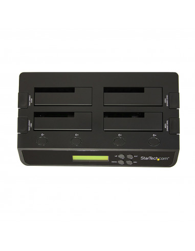StarTech.com Docking Station per Hard Disk a 4 Slot - Duplicatore ed Eraser USB 3.0/eSATA per SSD/HDD SATA - Dock Standalone 1:3