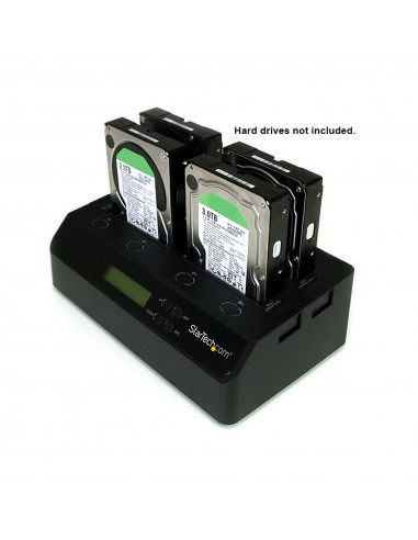 StarTech.com Docking Station per Hard Disk a 4 Slot - Duplicatore ed Eraser USB 3.0/eSATA per SSD/HDD SATA - Dock Standalone 1:3