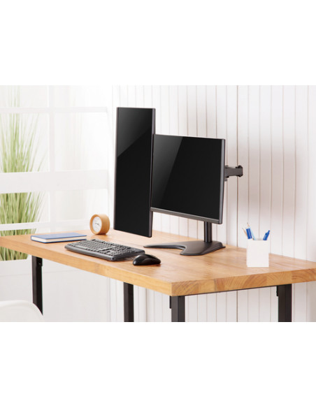 Equip Supporto da tavolo economico per doppio monitor da 17” a 32”