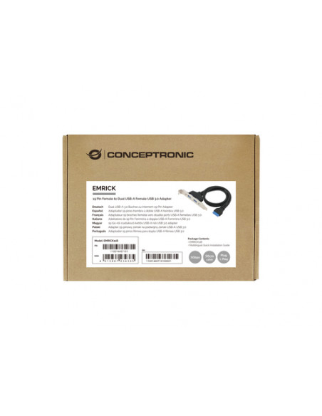 Conceptronic EMRICK11B scheda di interfaccia e adattatore Interno USB 3.2 Gen 1 (3.1 Gen 1)