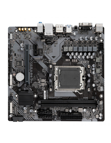 GIGABYTE B650M S2H Scheda madre - AMD Ryzen serie 9000, VRM a 5+2+2 fasi, fino a 6400 MHz DDR5 (OC), 1xPCIe 4.0 M.2, LAN GbE, US