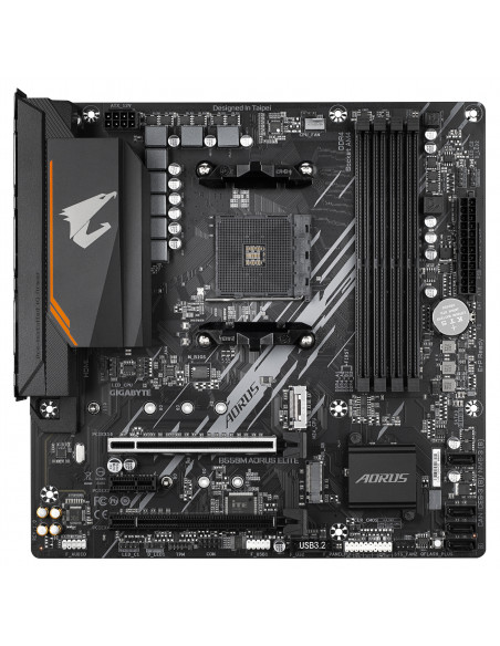 GIGABYTE B550M AORUS ELITE Scheda madre - CPU AMD Ryzen 5000, VRM a 5+3 fasi, fino a 4733 MHz DDR4, 1xPCIe 4.0 + 1xPCIe 3.0 M.2,