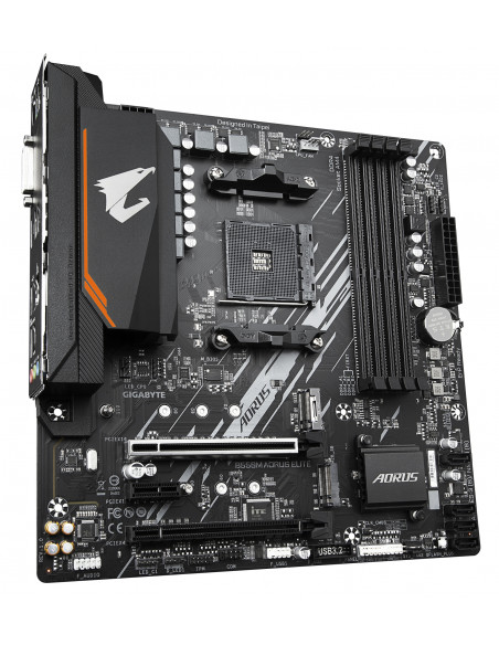 GIGABYTE B550M AORUS ELITE Scheda madre - CPU AMD Ryzen 5000, VRM a 5+3 fasi, fino a 4733 MHz DDR4, 1xPCIe 4.0 + 1xPCIe 3.0 M.2,