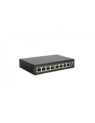 LevelOne GES-2108P switch di rete Gestito L2 Gigabit Ethernet (10/100/1000) Supporto Power over Ethernet (PoE) Nero