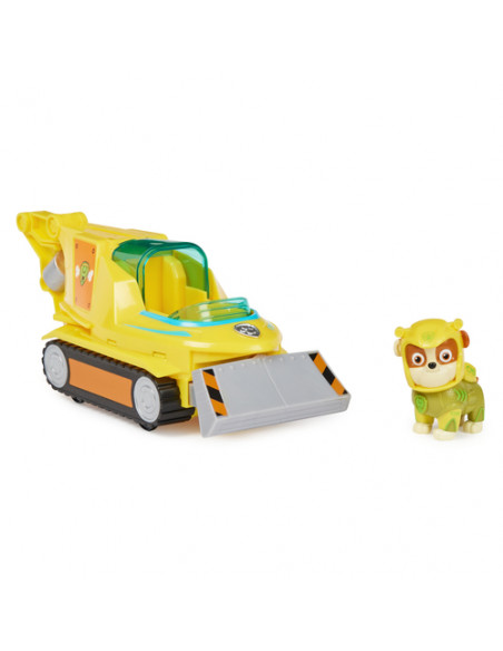 PAW Patrol , Veicolo Trasformabile Aqua Pups di Rubble per Avventure Marine, Personaggio di Rubble incluso, Giochi per Bambini e