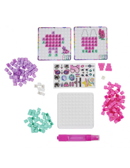 Pixobitz - Confezione di Ricarica con 156 bitz metallizzati idroadesivi | Decorazioni e accessori per creazioni in 3D | Giochi c