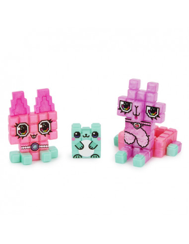 Pixobitz - Confezione di Ricarica con 156 bitz metallizzati idroadesivi | Decorazioni e accessori per creazioni in 3D | Giochi c