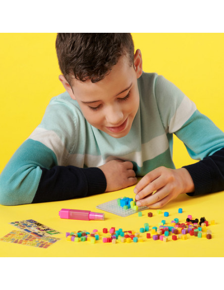 Pixobitz - Confezione di Ricarica con 156 bitz trasparenti idroadesivi | Decorazioni e accessori per creazioni in 3D | Giochi cr