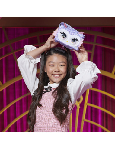 Purse Pets , Print Perfect Hoot Couture Owl, animale giocattolo e borsa interattiva con oltre 30 effetti sonori e reazioni, gioc