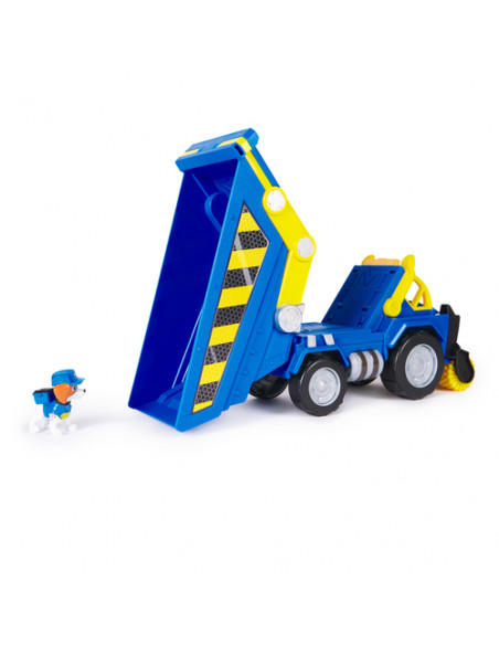 Rubble & Crew , Veicolo da cantiere Deluxe di Wheeler, camion ribaltabile con luci, suoni e personaggio, giocattoli per bambini 